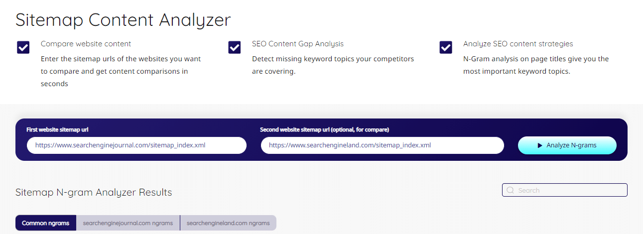 Sitemap Content Analyzer