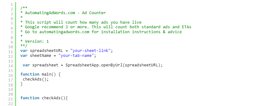 Count how many ads in per ad group by Charles Bannister