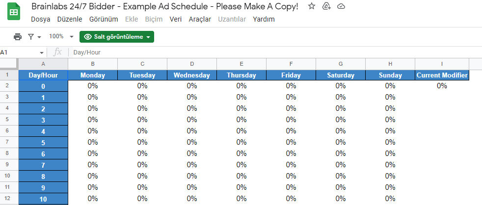 24 hour bidding schedule by BrainLaps