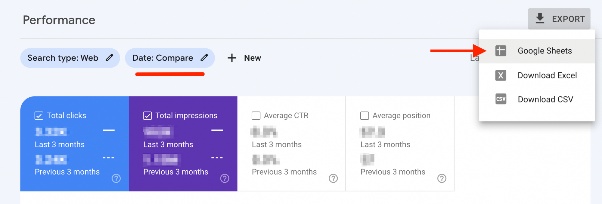 export to google sheet