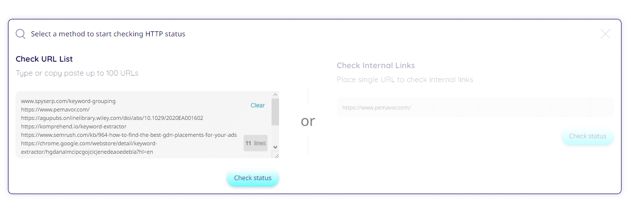 HTTP Status Code Checker