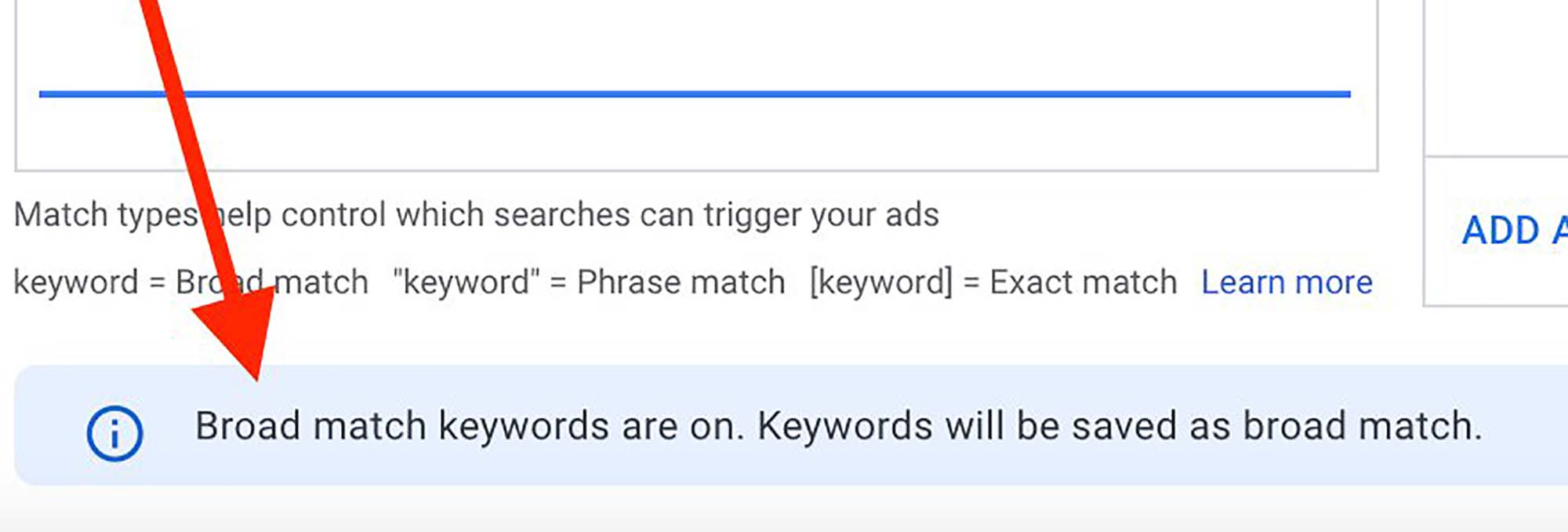 Exact match keywords are saving as broad match