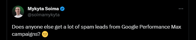How to get rid of Performance Max spam leads